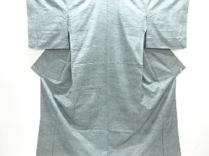 雨縞織出し手織り紬着物